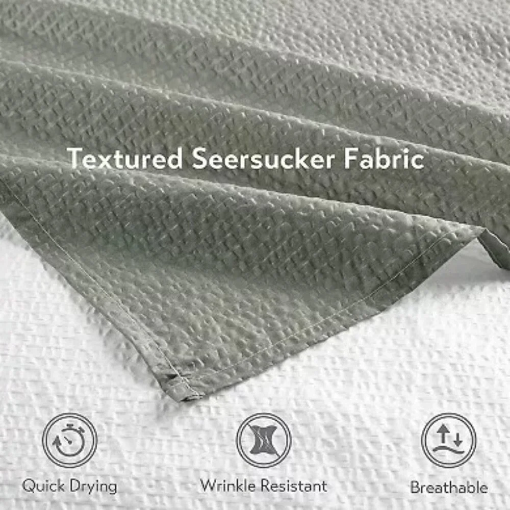 Target Ombre Seersucker Shower Curtain Madison Park - Grey / White / Maris